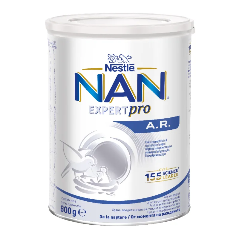Formula speciala de lapte praf Nan AR, +0 luni, 800 g, Nestle — preț și oferte