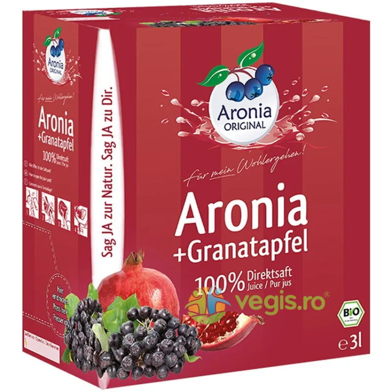 Suc Pur de Aronia cu Rodie Ecologic/Bio 3L ARONIA ORIGINAL — preț și oferte