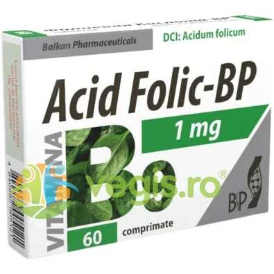 Acid Folic BP 1mg 60cpr Balkan Pharmaceuticals — preț și oferte