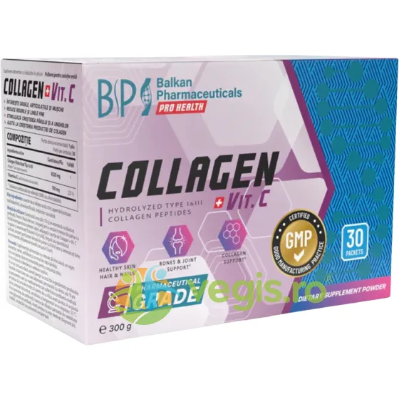 Colagen + Vitamina C 30 plicuri Balkan Pharmaceuticals — preț și oferte