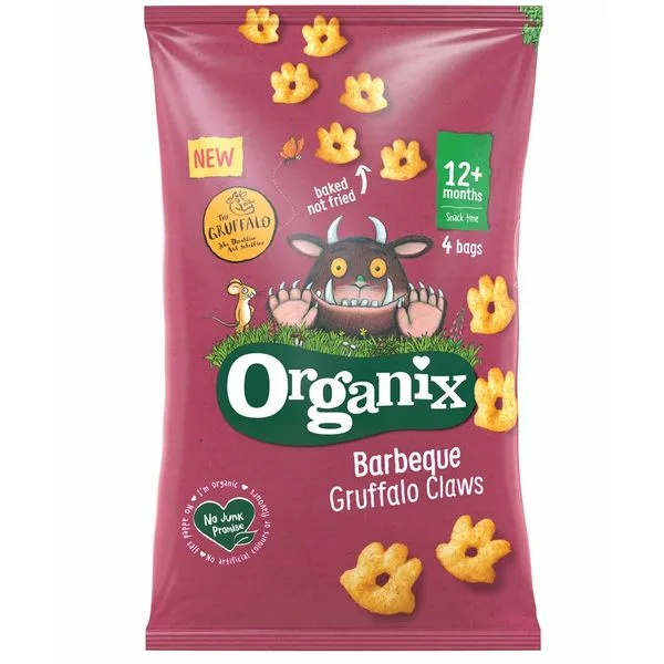 Figurine ecologice din porumb cu branza cu barbecue 12 luni+ Gruffalo, Organix | 4x15 g ORGANIX BRANDS — preț și oferte