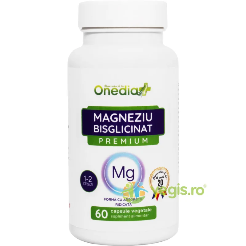 Magneziu Bisglicinat Premium 60cps vegetale Onedia — preț și oferte