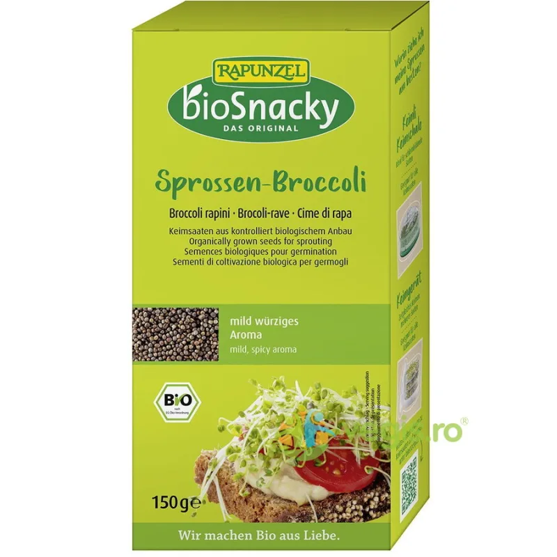 Seminte de Brocoli pentru Germinat Ecologice/Bio 150g BIOSNACKY RAPUNZEL — preț și oferte