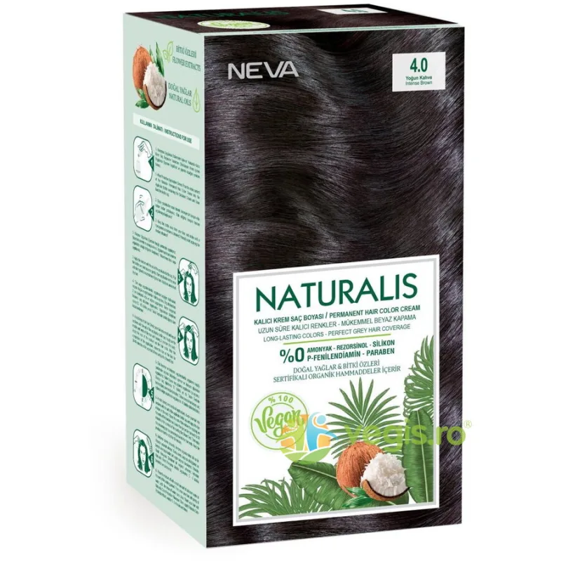 Vopsea de Par Vegana, fara Amoniac Saten Intens 4.0 Naturalis Neva 150ml — preț și oferte