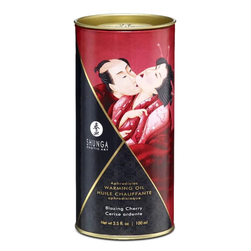 Ulei de masaj cu efect de incalzire Cherry, 100ml, Shunga Erotic Art — preț și oferte