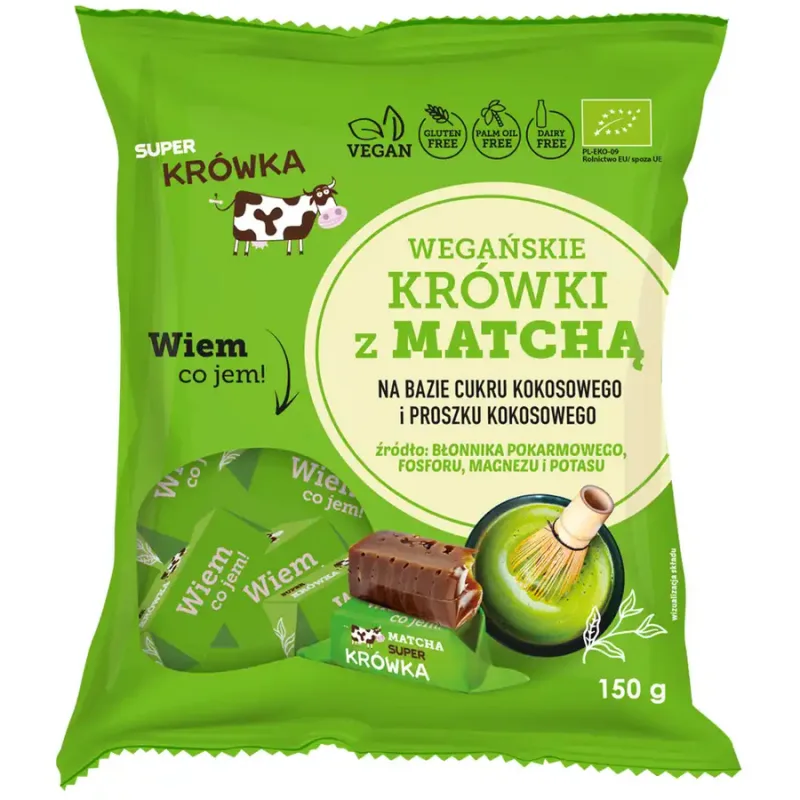 Caramele cu Aroma de Matcha fara Gluten Ecologice/Bio 150g SUPER FUDGIO — preț și oferte