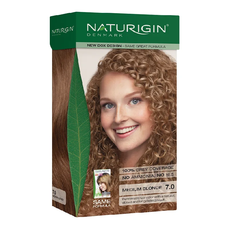 Vopsea pentru par nuanta 7.0 Medium blonde, 115ml, Naturigin — preț și oferte