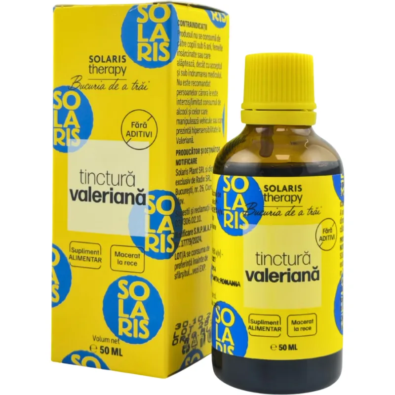 Tinctura de Valeriana 50ml SOLARIS — preț și oferte
