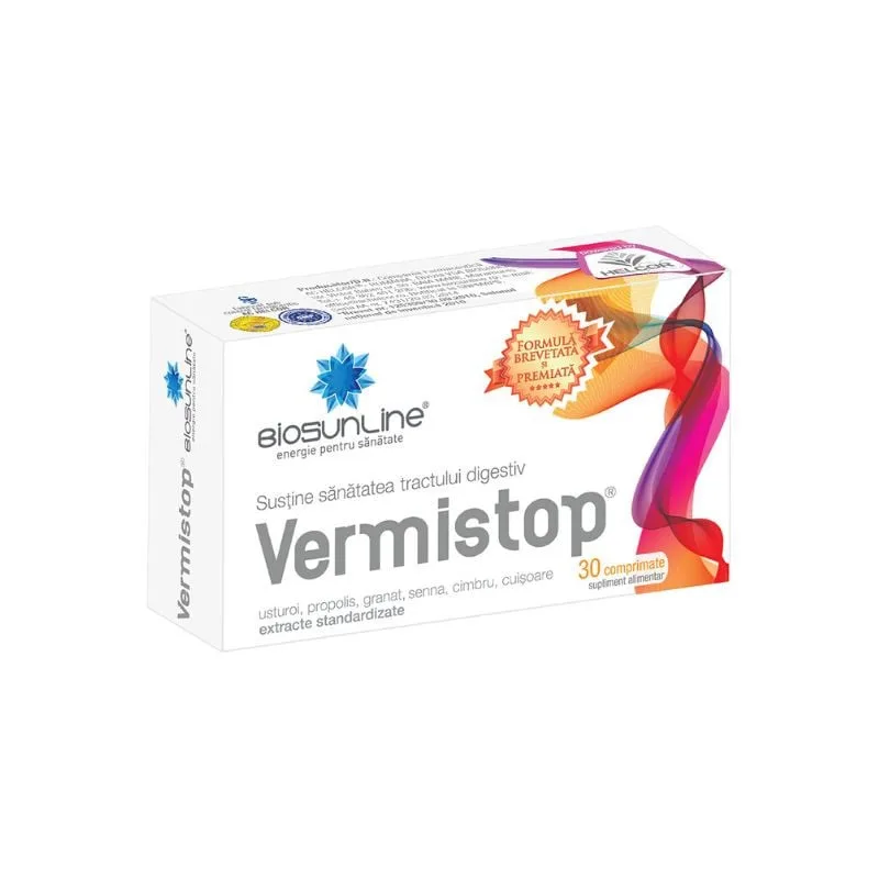 Vermistop, 30 comprimate, Helcor HELCOR BAIA MARE — preț și oferte