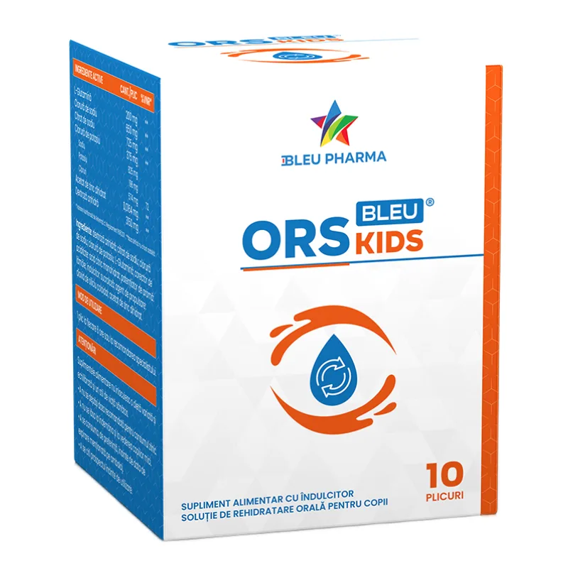 ORS Kids Bleu, 10 plicuri*5.5 g, Bleu Pharma — preț și oferte
