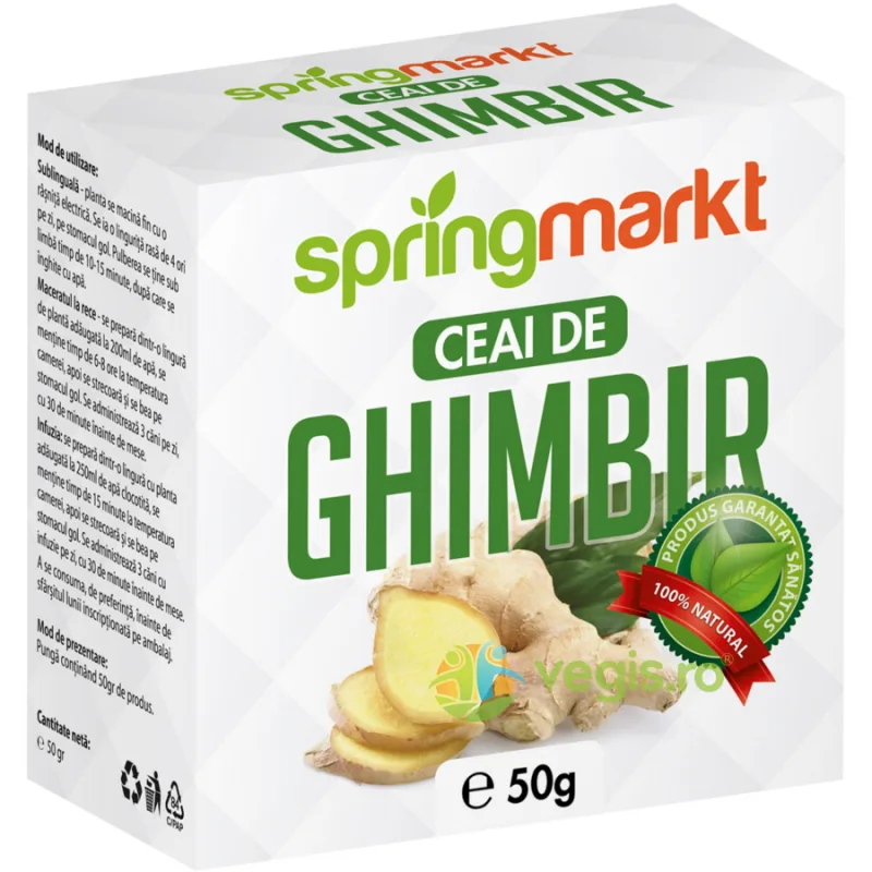 Ceai de Ghimbir 50g springmarkt — preț și oferte
