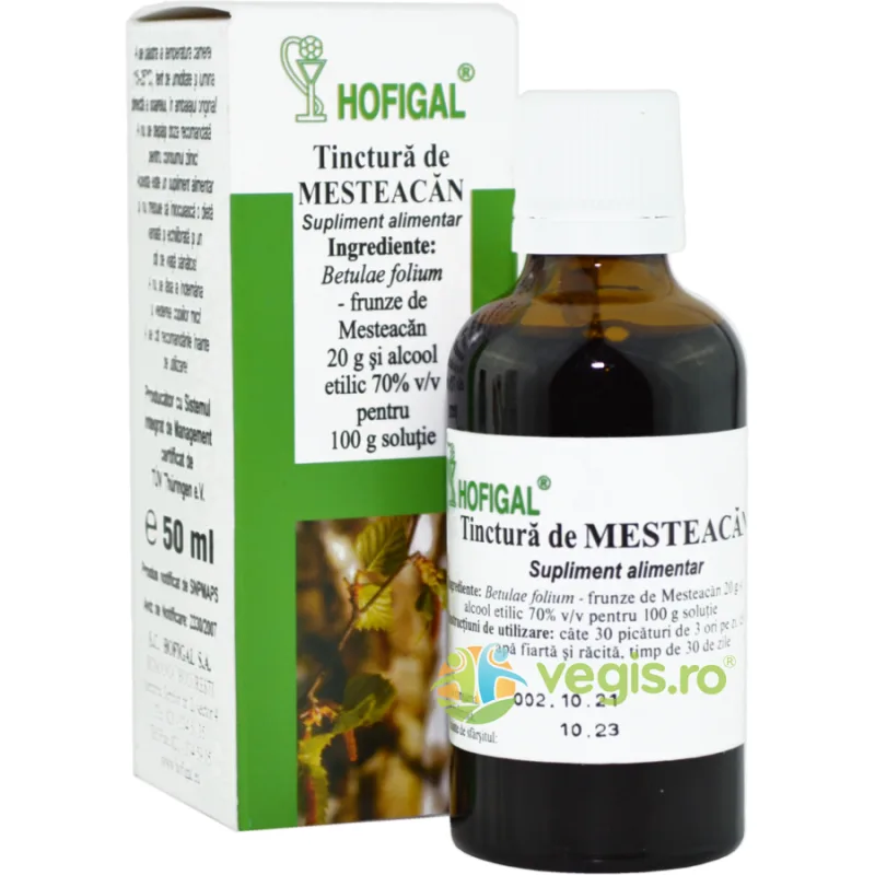Tinctura de Mesteacan 50ml HOFIGAL — preț și oferte