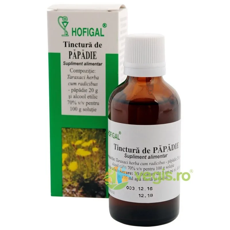 Tinctura de Papadie 50ml HOFIGAL — preț și oferte