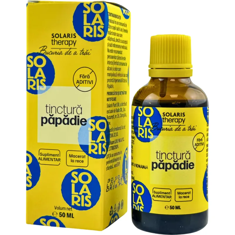 Tinctura de Papadie 50ml SOLARIS — preț și oferte