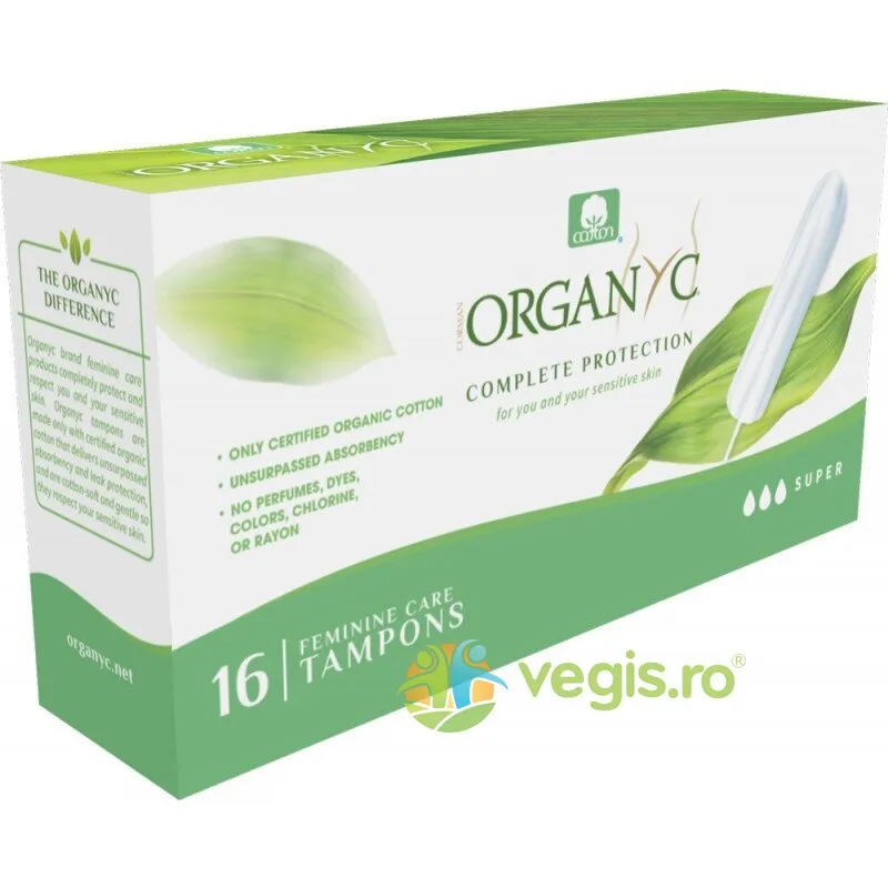 Tampoane din Bumbac Organic Super 16 buc ORGANYC — preț și oferte