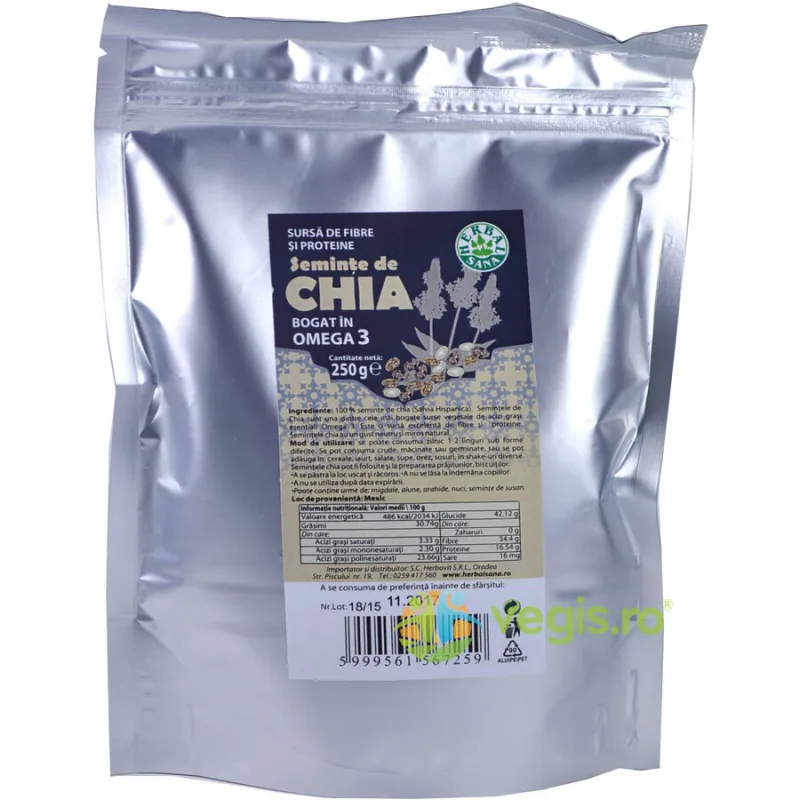 Seminte De Chia 250g Herbavit — preț și oferte