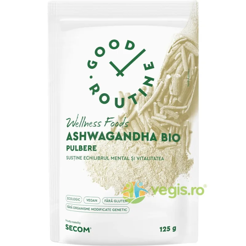 Ashwagandha Pulbere Ecologica/Bio 125g GOOD ROUTINE — preț și oferte