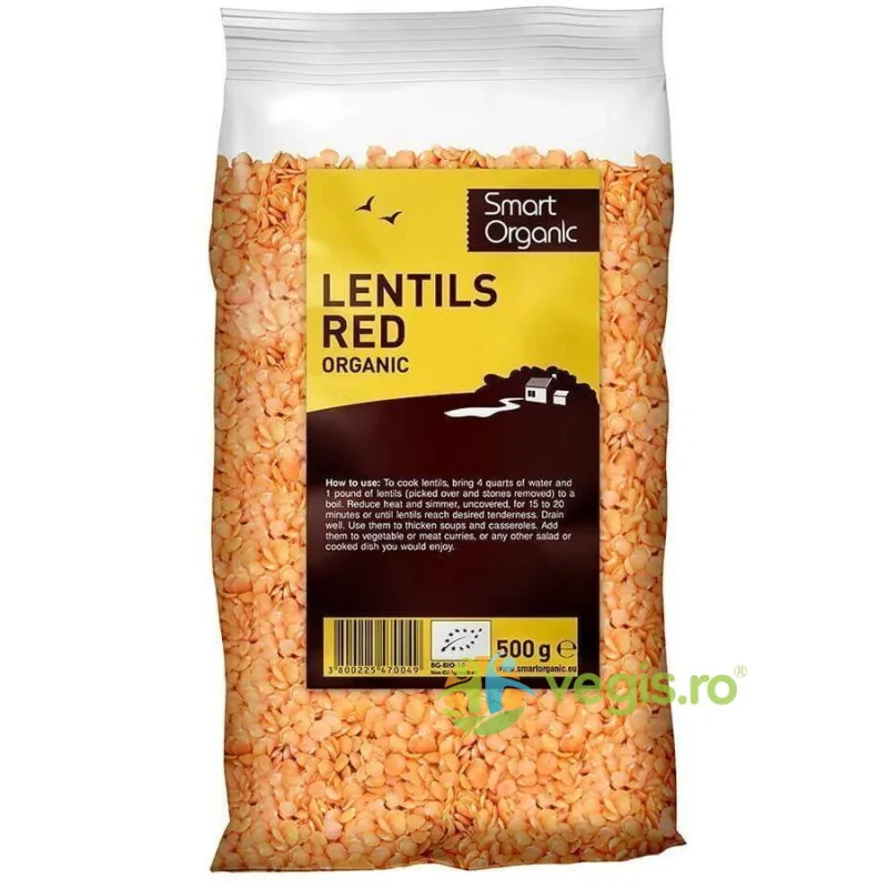Linte Rosie Ecologica/Bio 500g SMART ORGANIC — preț și oferte