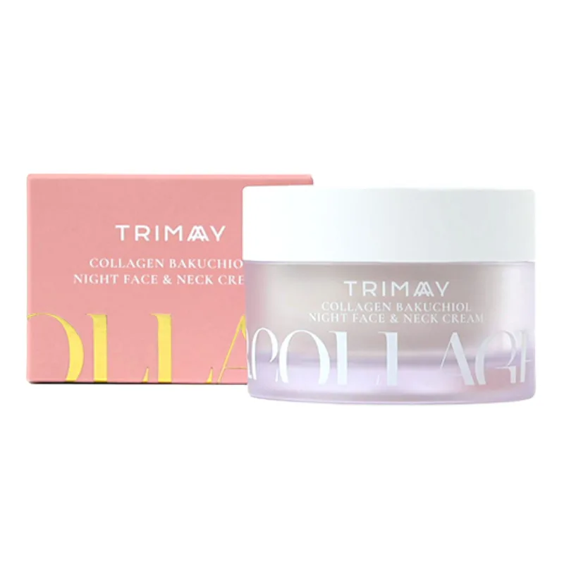 Crema Anti-Aging de noapte pentru fata si gat Collagen Bakuchiol, 50 ml, Trimay — preț și oferte