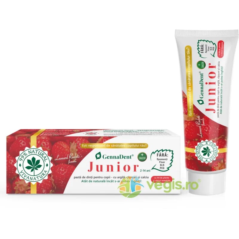 Pasta de Dinti cu Capsuni Junior 50ml VIVANATURA — preț și oferte