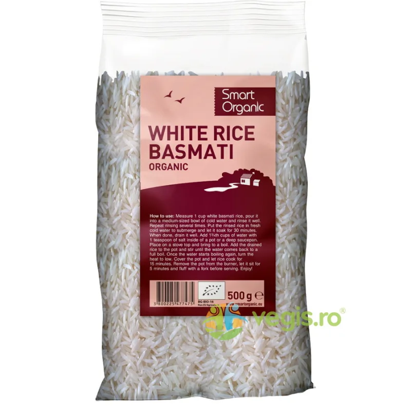 Orez Basmati Alb Ecologic/Bio 500g SMART ORGANIC — preț și oferte