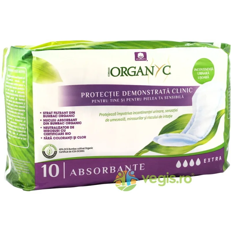 Absorbante Extra pentru Incontinenta din Bumbac Organic 10buc ORGANYC — preț și oferte