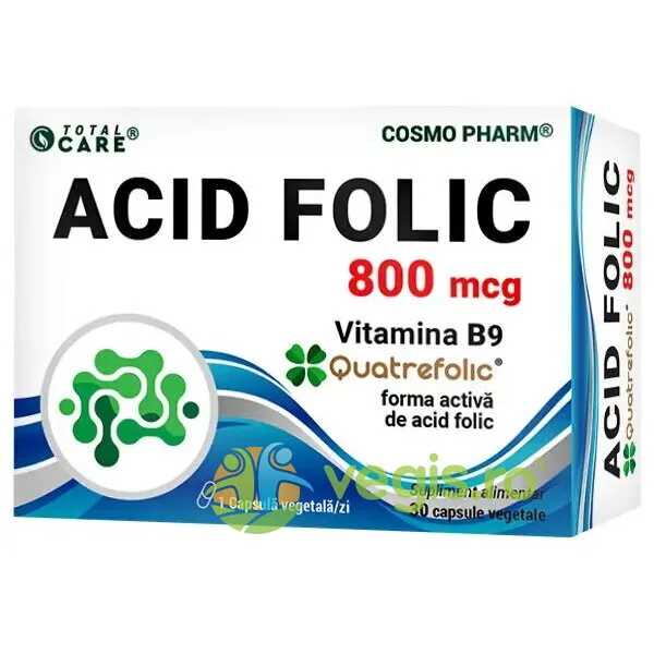 Acid Folic 800mcg Quatrefolic 30cps COSMO PHARM — preț și oferte