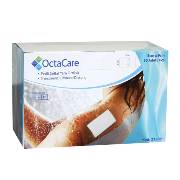 Plasturi sterili film, rezistenti la apa, 5*9 cm, 50 bucati, OctaCare OctaMed — preț și oferte