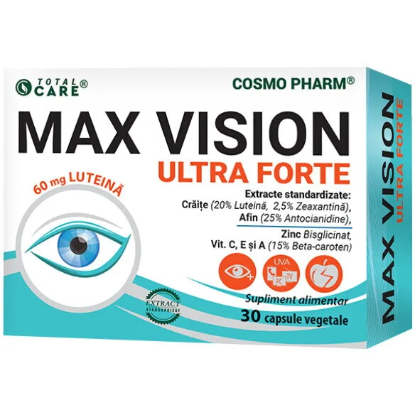 Max Vision Ultra Forte 30cps vegetale COSMO PHARM — preț și oferte