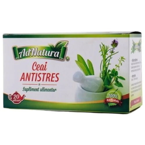 Ceai Antistres, 20 plicuri, AdNatura — preț și oferte