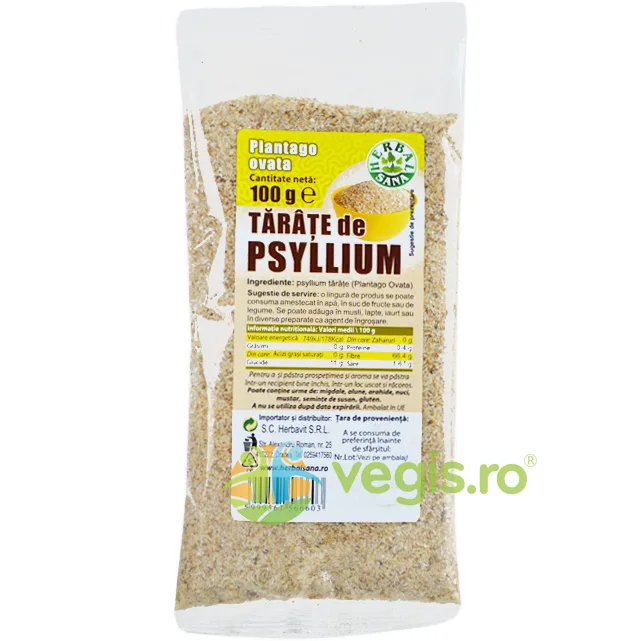 Tarate de Psyllium 100g Herbavit — preț și oferte