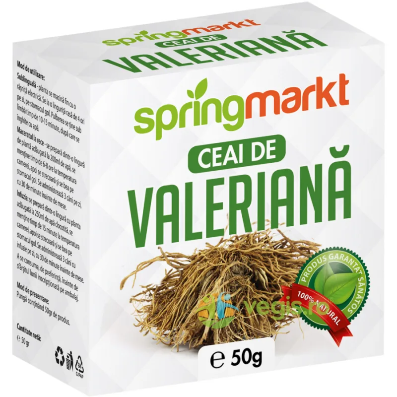 Ceai de Valeriana 50g springmarkt — preț și oferte