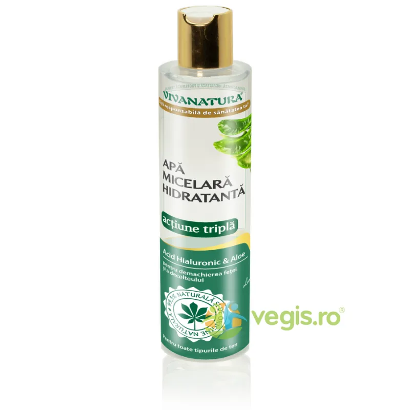 Apa Micelara Hidratanta cu Acid Hialuronic si Aloe Vera 250ml VIVANATURA — preț și oferte