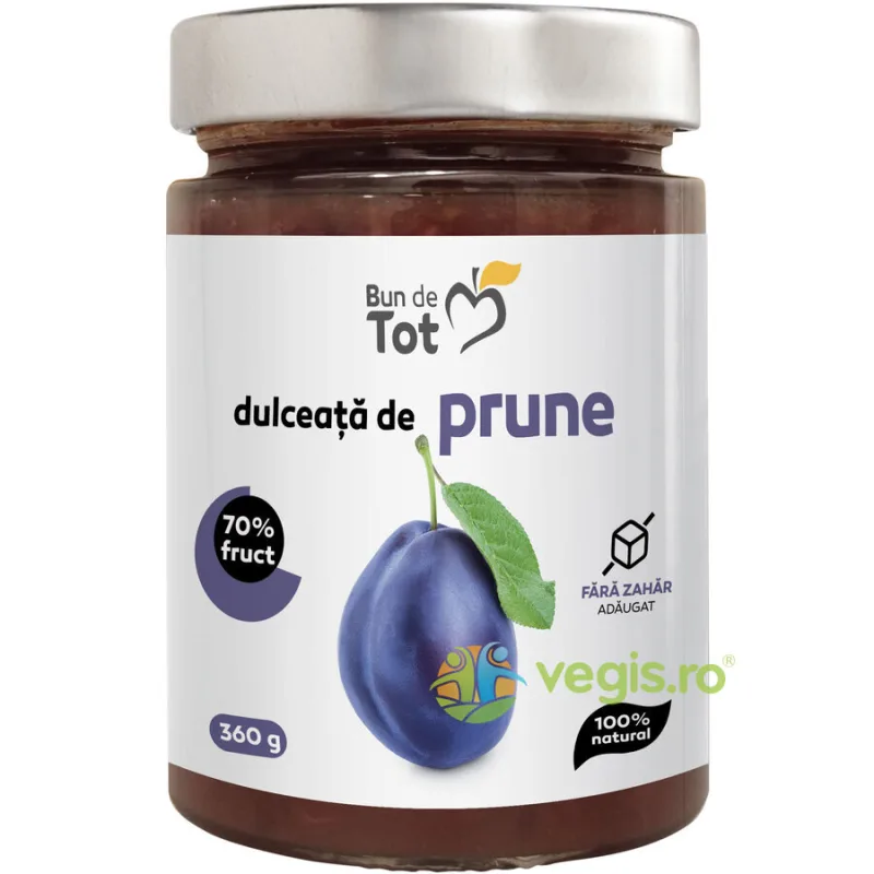 Dulceata de Prune fara Zahar 360g BUN DE TOT — preț și oferte