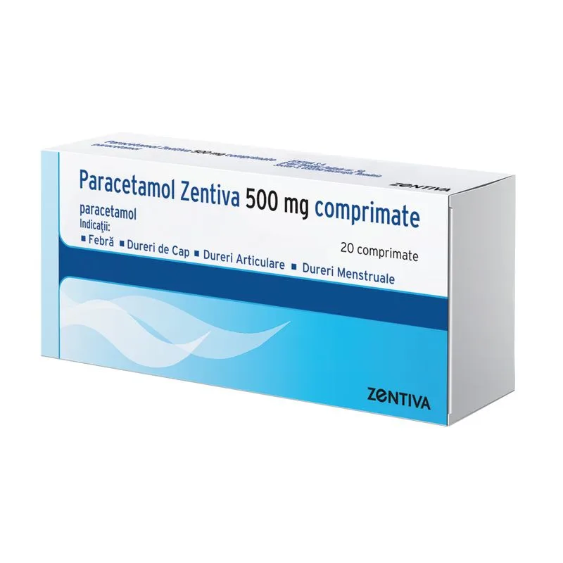 Zentiva Paracetamol 500 mg | 20 comprimate — preț și oferte