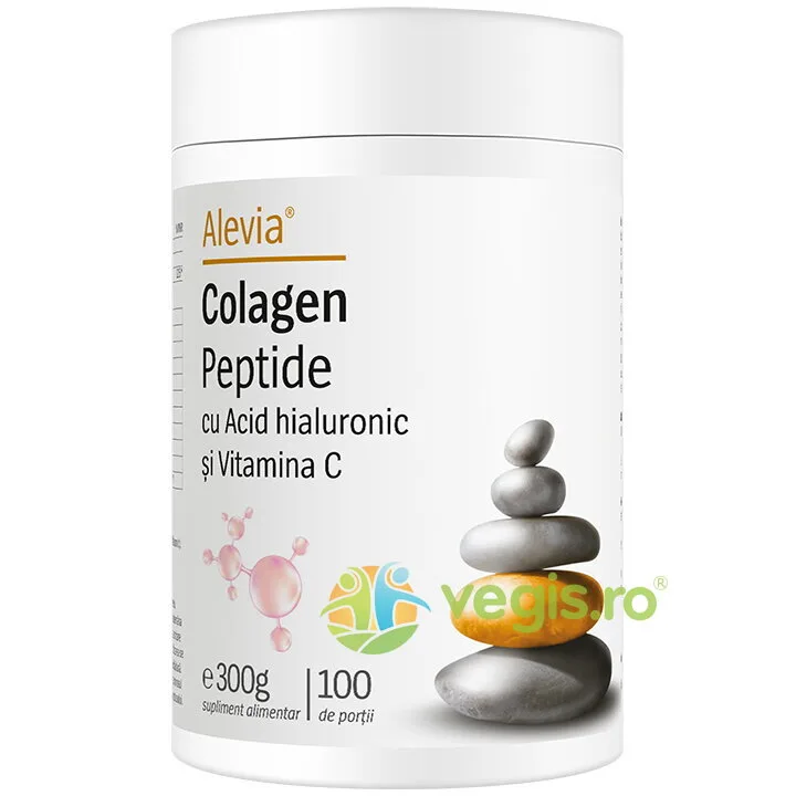 Colagen Peptide cu Acid Hialuronic si Vitamina C 300g ALEVIA — preț și oferte