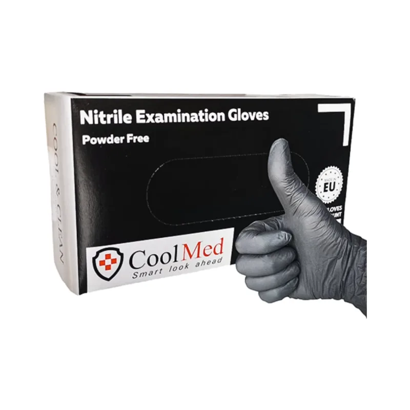 Manusi examinare nitril negre x 100 buc, CoolMed - L — preț și oferte
