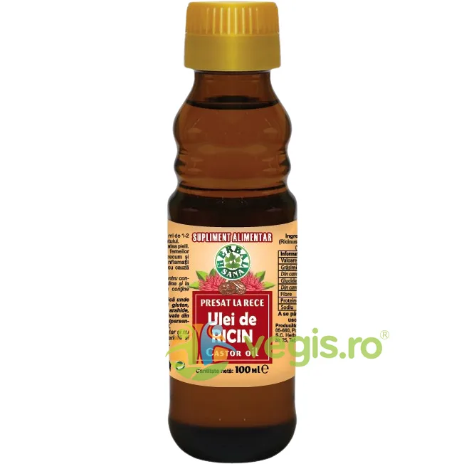 Ulei de Ricin Presat la Rece 100ml Herbavit — preț și oferte