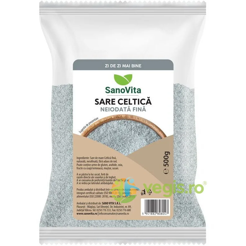 Sare Celtica Fina 500g SANOVITA — preț și oferte