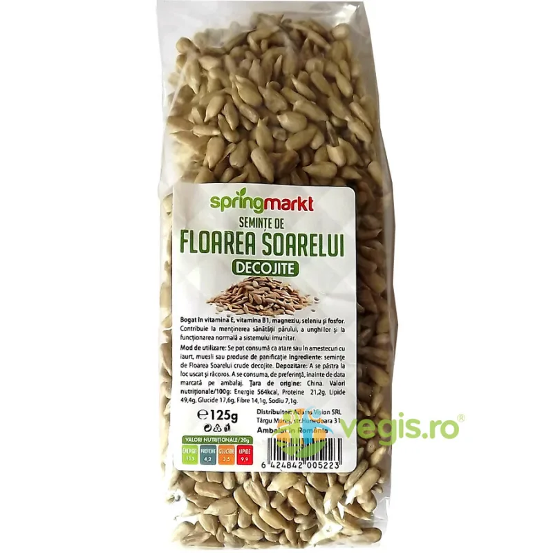 Seminte de Floarea Soarelui Decojite 125g springmarkt — preț și oferte