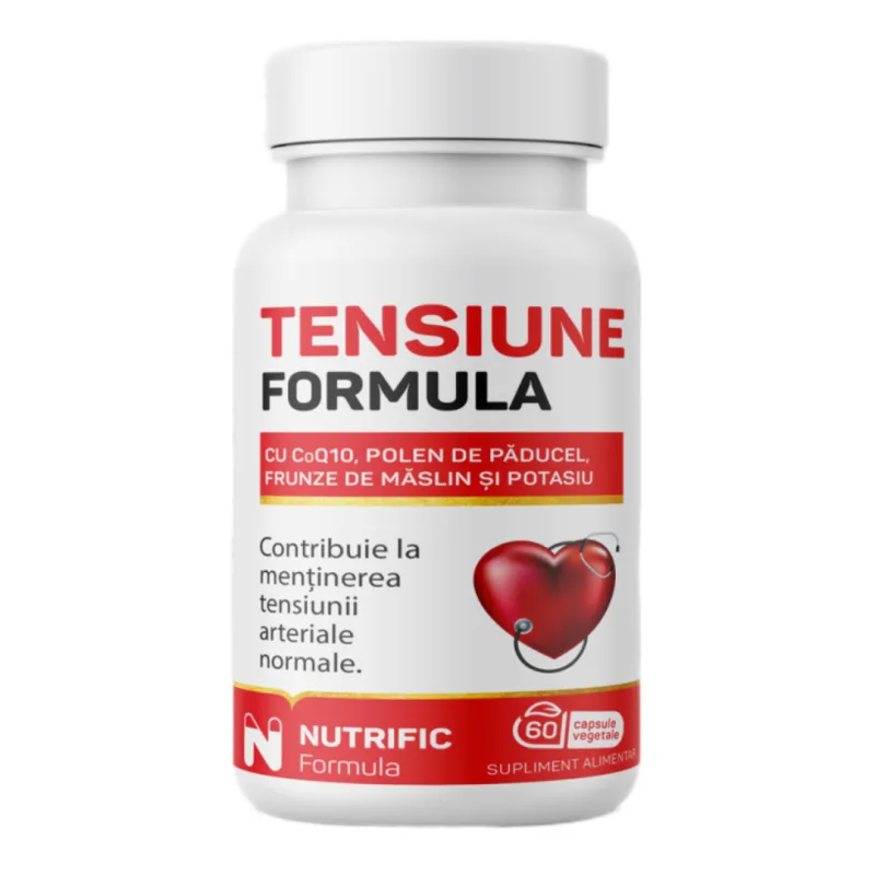 Tensiune formula cu coenzima Q10, 60 capsule vegetale, Nutrific — preț și oferte
