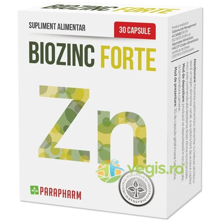 Biozinc Forte 30cps Quantum Parapharm — preț și oferte