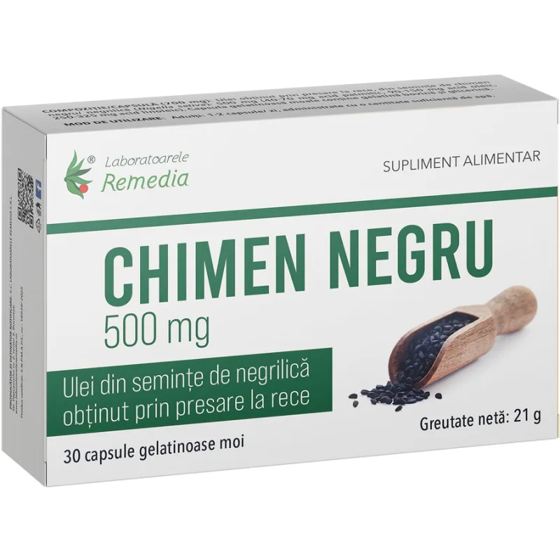 Chimen Negru 500mg 30cps REMEDIA — preț și oferte