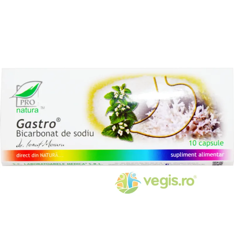 Gastro Bicarbonat de Sodiu 10cps Medica - Pro Natura — preț și oferte