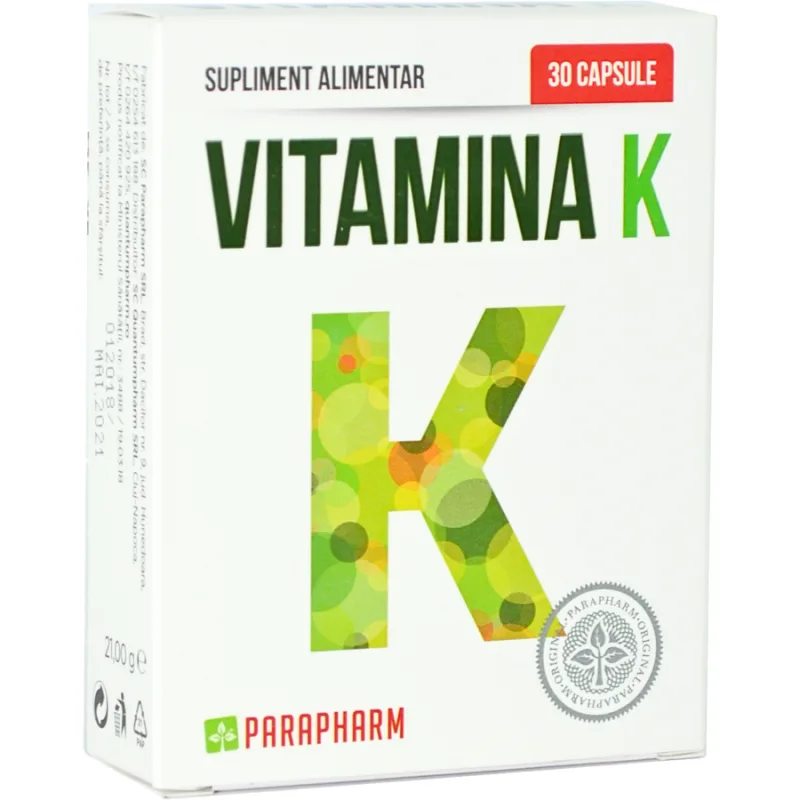 Vitamina K 30cps Quantum Parapharm — preț și oferte