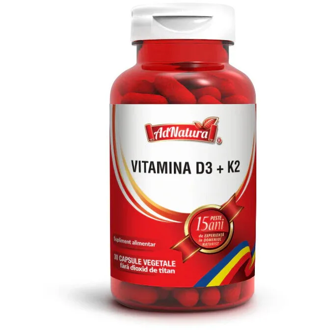 Vitamina D3+K2 30cps ADNATURA — preț și oferte