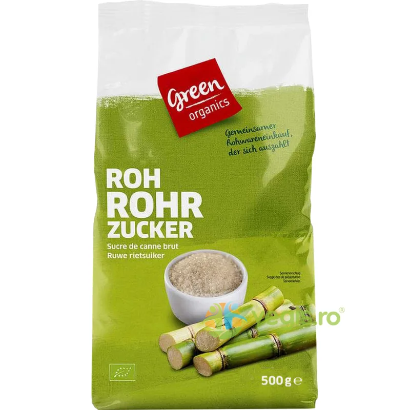 Zahar Brut din Trestie de Zahar Ecologic/Bio 500g Green Organics — preț și oferte