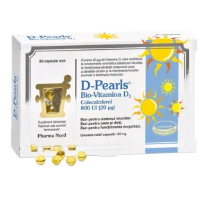 D-Pearls Bio-Vitamina D3, 80 capsule, Pharma Nord