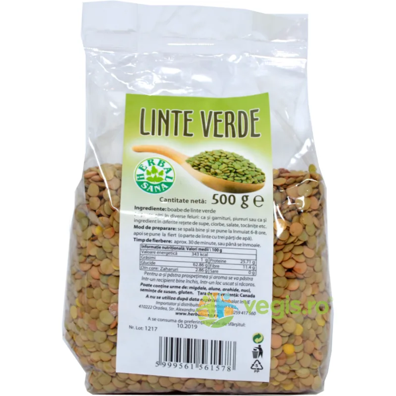 Linte Verde 500g Herbavit — preț și oferte