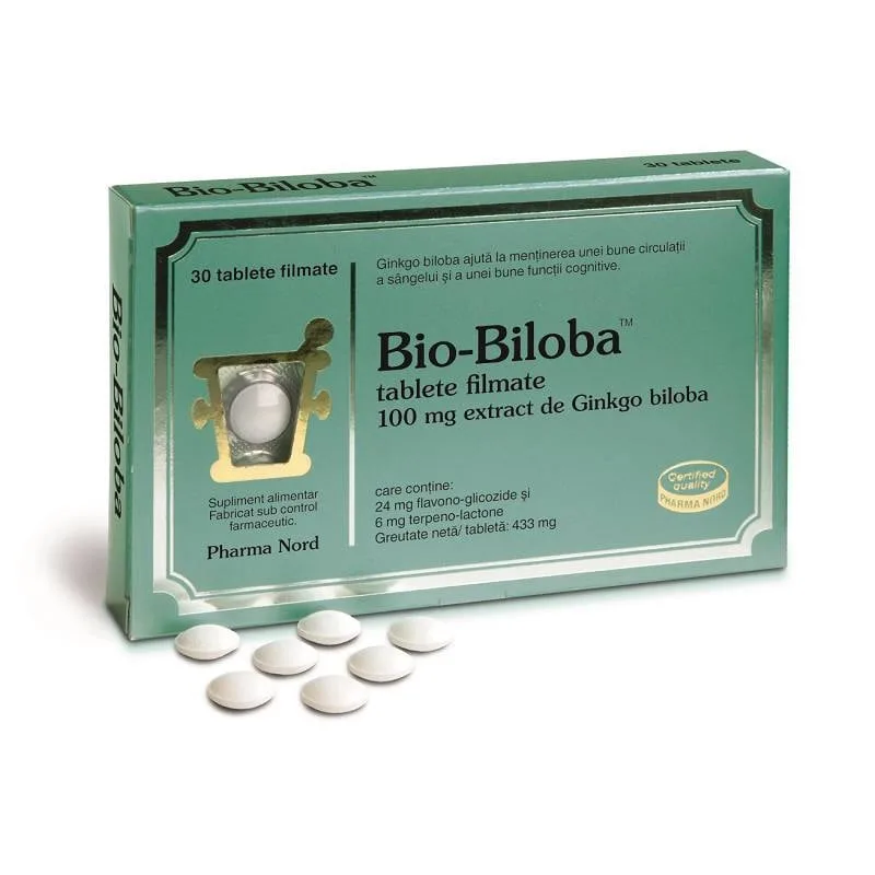 Bio Biloba 100mg, 30 tablete, Pharma Nord — preț și oferte